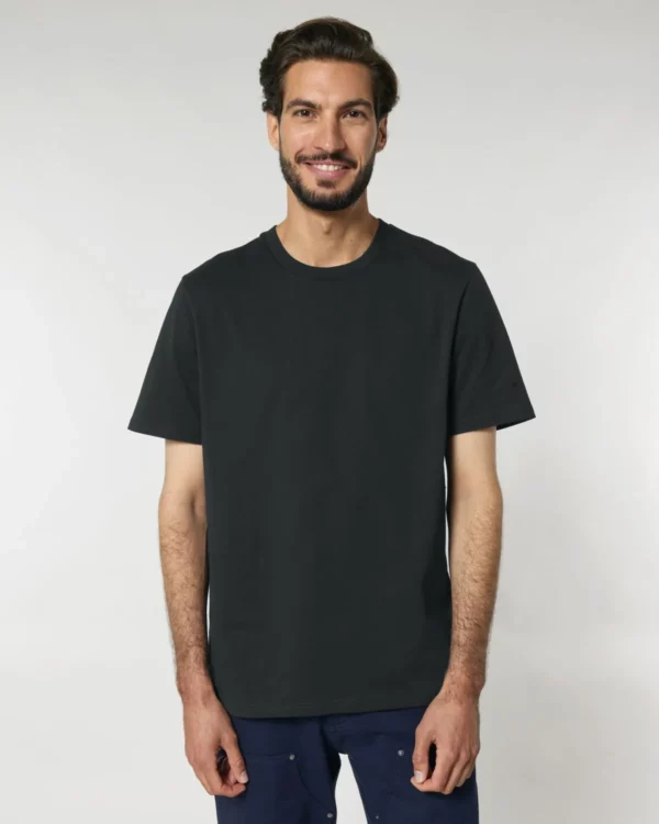 T-shirt bio unisexe Creator 2.0 coloris Black, porté, vue de face