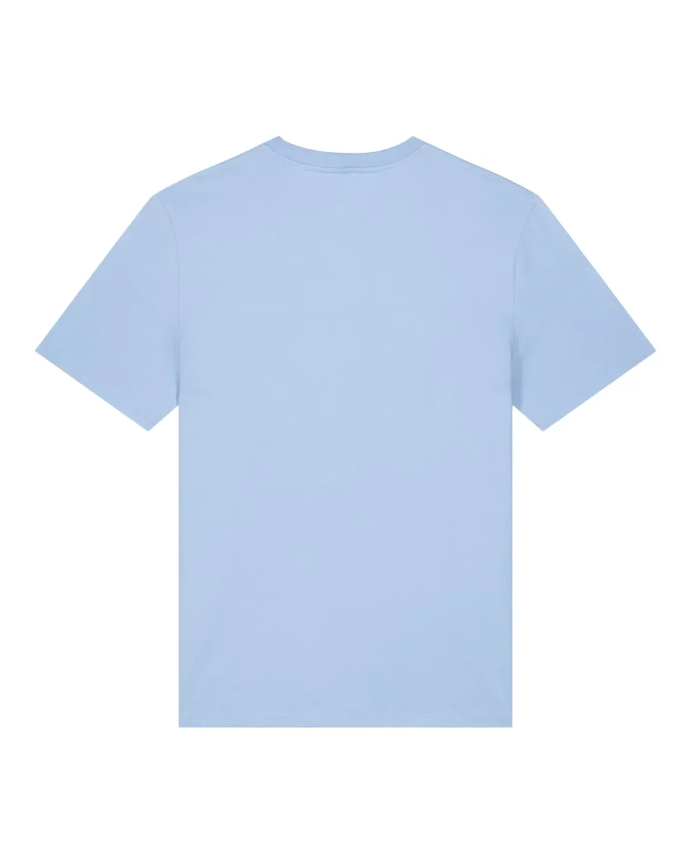 T-shirt bio unisexe Creator 2.0 coloris Blue Soul, à plat, vue de dos