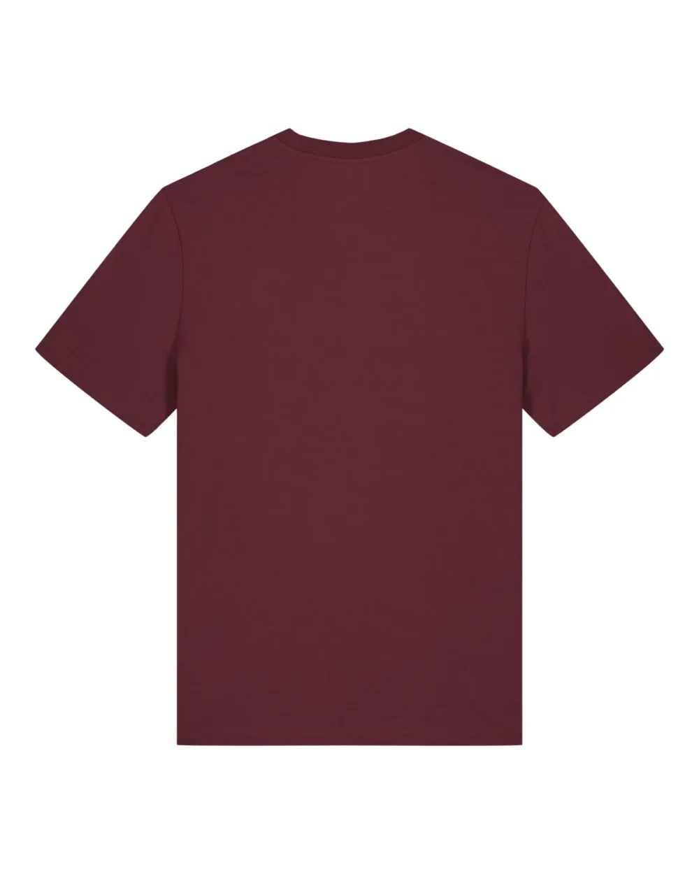 T-shirt bio unisexe Creator 2.0 coloris Burgundy, à plat, vue de dos
