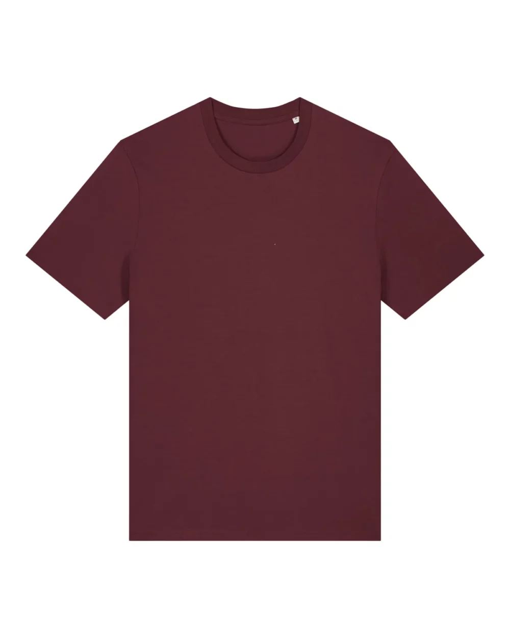 T-shirt bio unisexe Creator 2.0 coloris Burgundy, à plat, vue de face