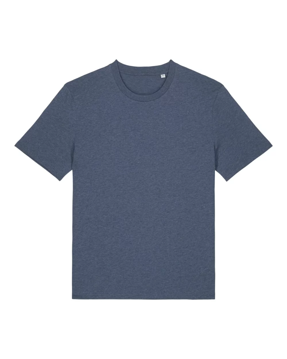 T-shirt bio unisexe Creator 2.0 coloris Dark Heather Blue, à plat, vue de face
