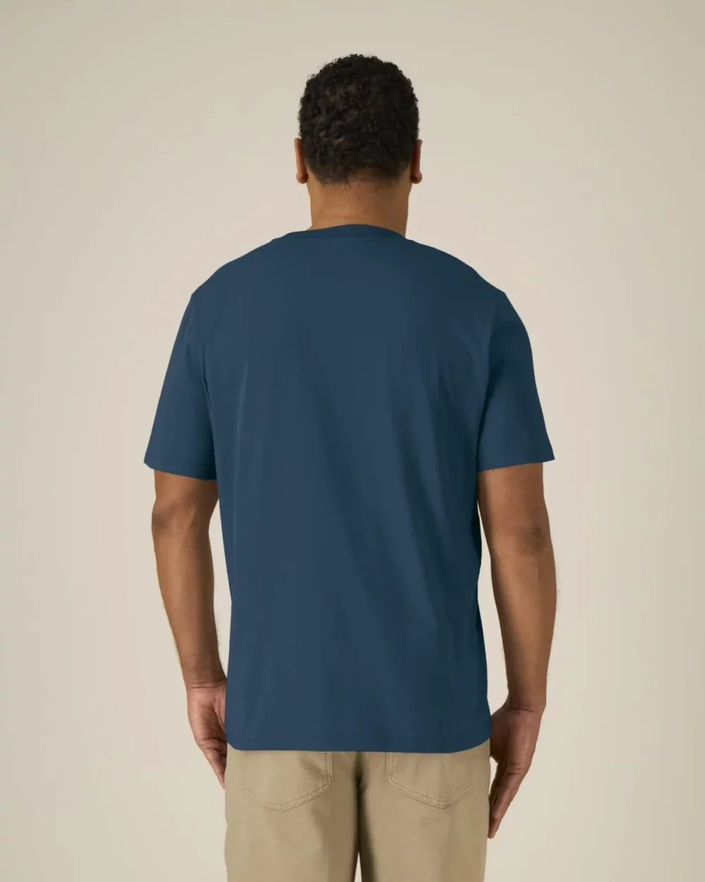 T-shirt bio unisexe Creator 2.0 coloris Deep Teal, porté, vue de dos