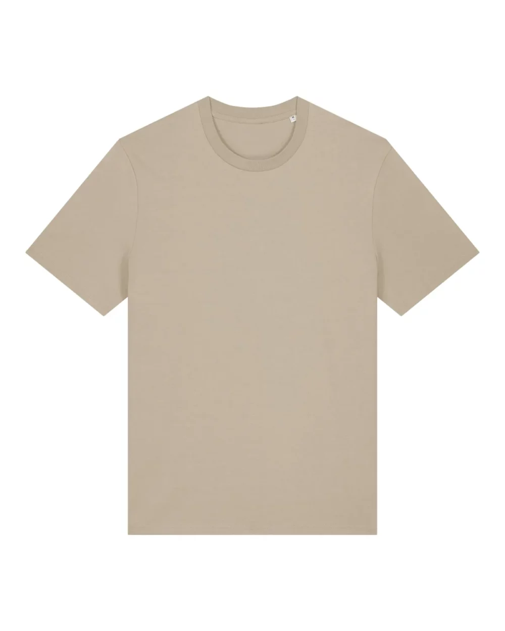 T-shirt bio unisexe Creator 2.0 coloris Desert Dust, à plat, vue de face