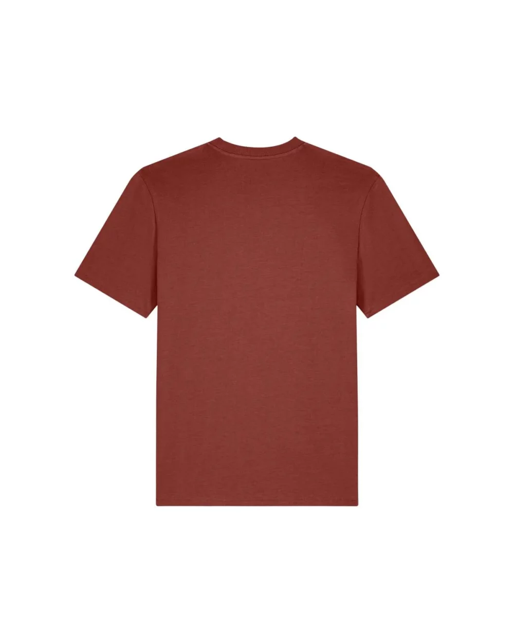 T-shirt bio unisexe Creator 2.0 coloris Earthy Red, à plat, vue de dos