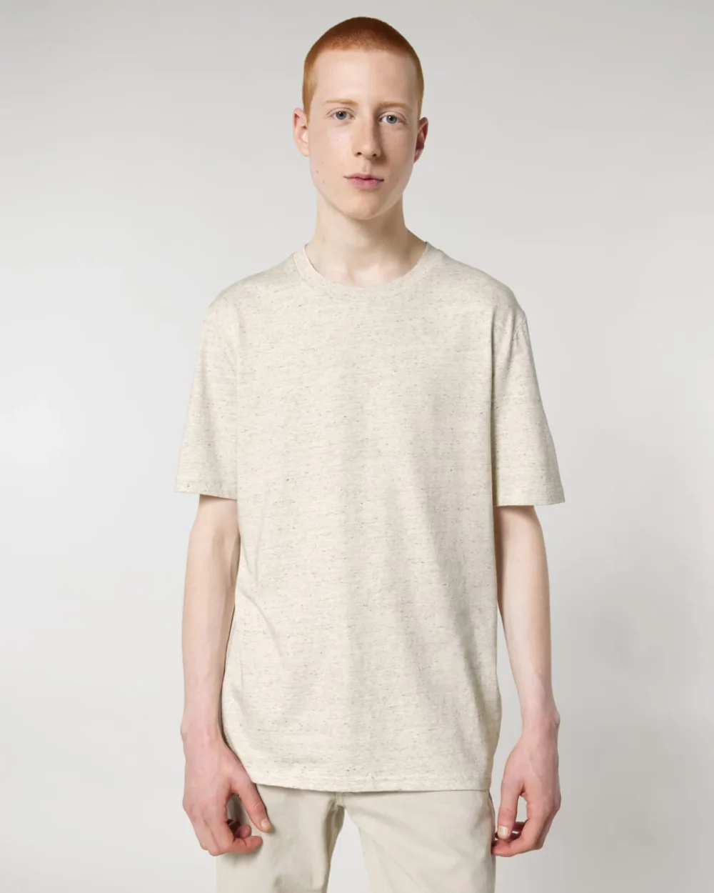 T-shirt bio unisexe Creator 2.0 coloris Eco Heather, porté, vue de face