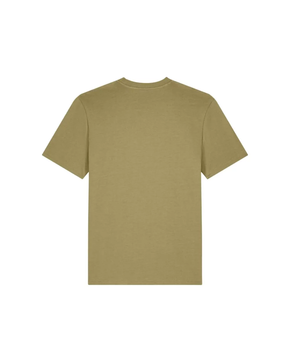 T-shirt bio unisexe Creator 2.0 coloris Faded Olive, à plat, vue de dos