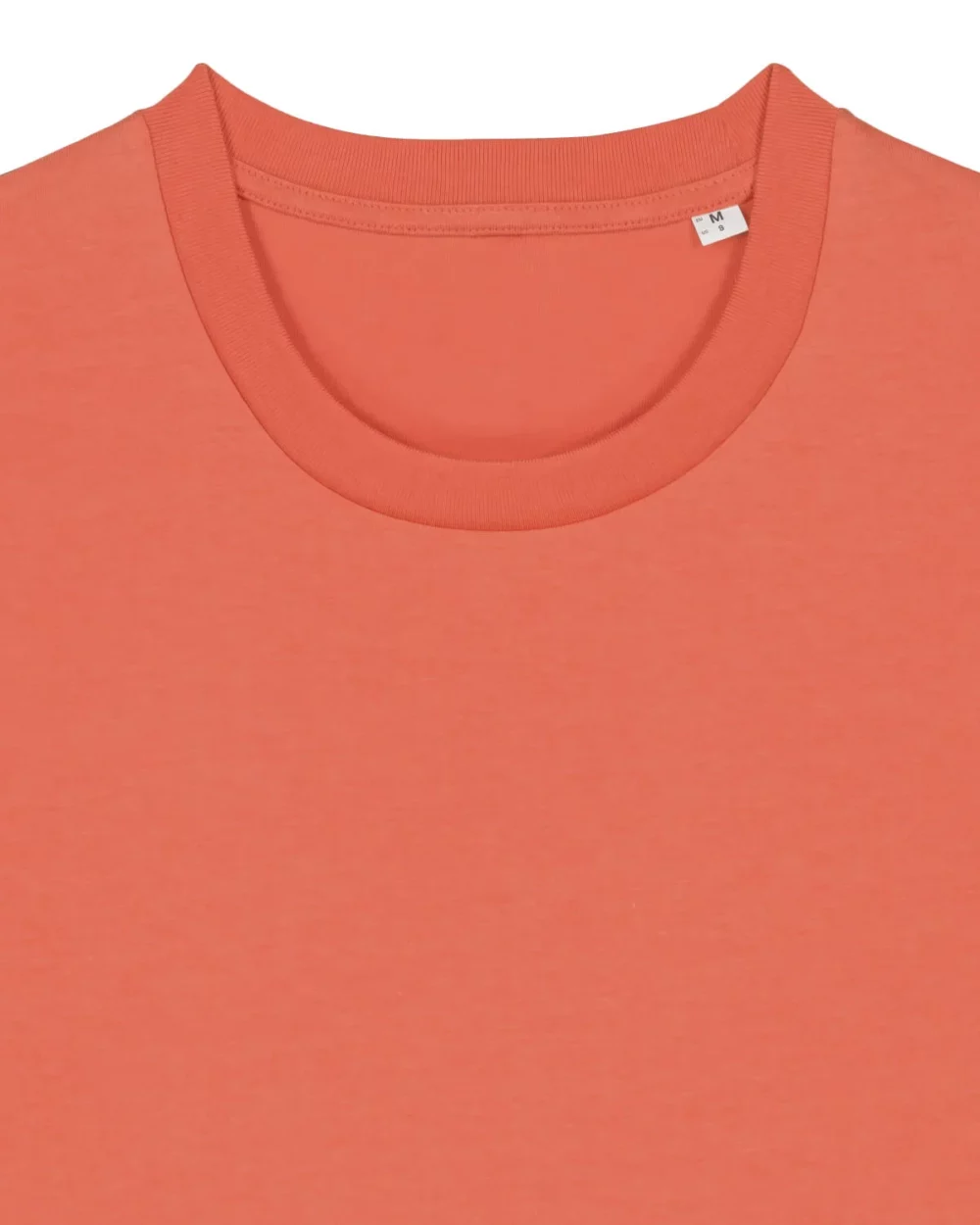 T-shirt bio unisexe Creator 2.0 coloris Fiesta, détail à plat