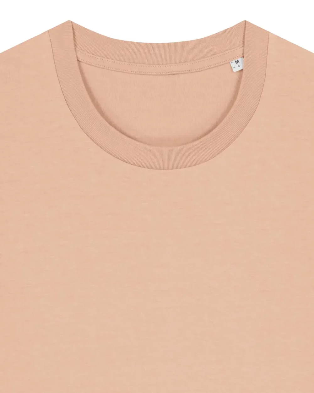 T-shirt bio unisexe Creator 2.0 coloris Fraiche Peche, détail à plat