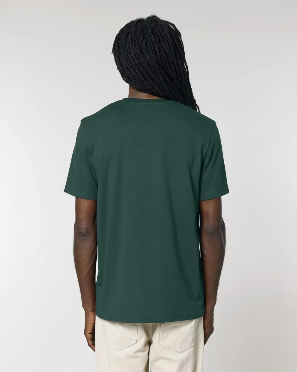 T-shirt bio unisexe Creator 2.0 coloris Glazed Green, porté, vue de dos