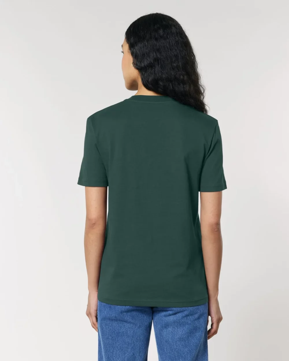 T-shirt bio unisexe Creator 2.0 coloris Glazed Green, porté, vue de dos