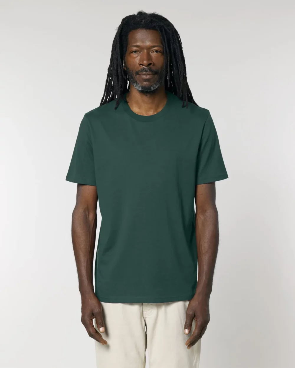 T-shirt bio unisexe Creator 2.0 coloris Glazed Green, porté, vue de face