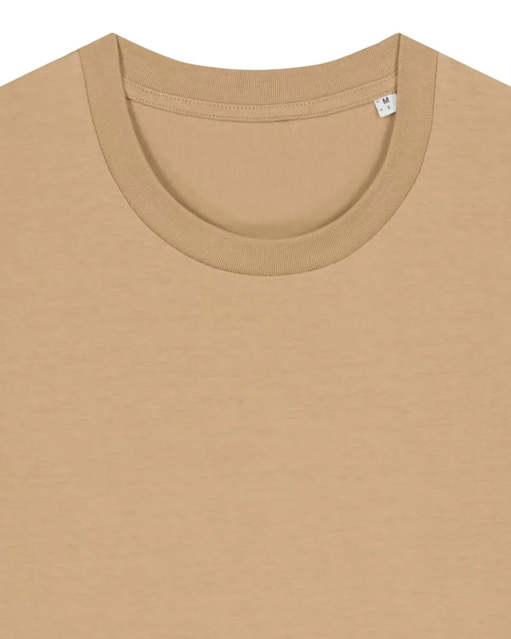 T-shirt bio unisexe Creator 2.0 coloris Latte, détail à plat