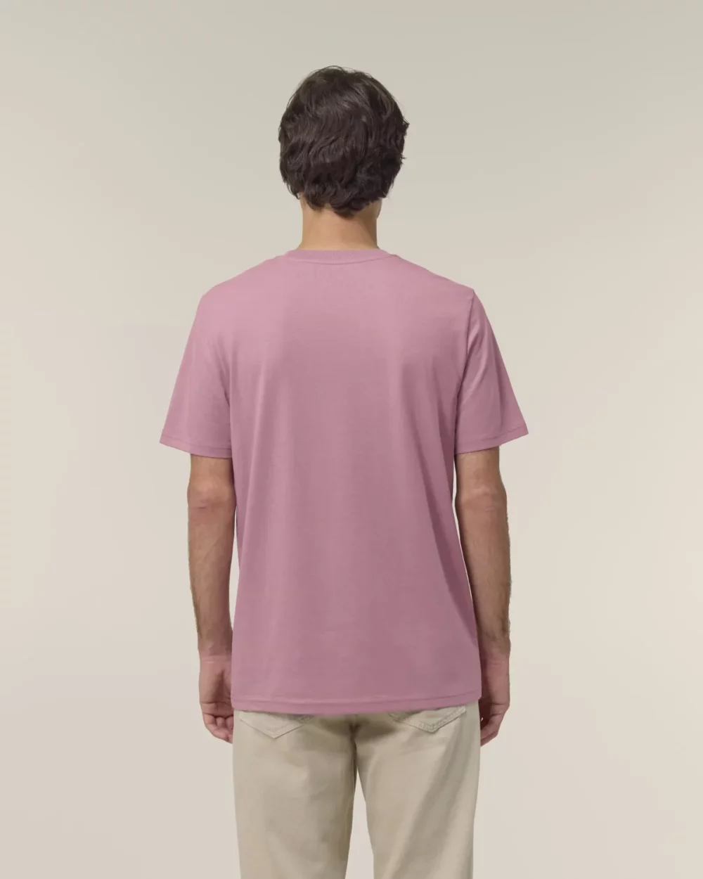T-shirt bio unisexe Creator 2.0 coloris Lilac Dream, porté, vue de dos