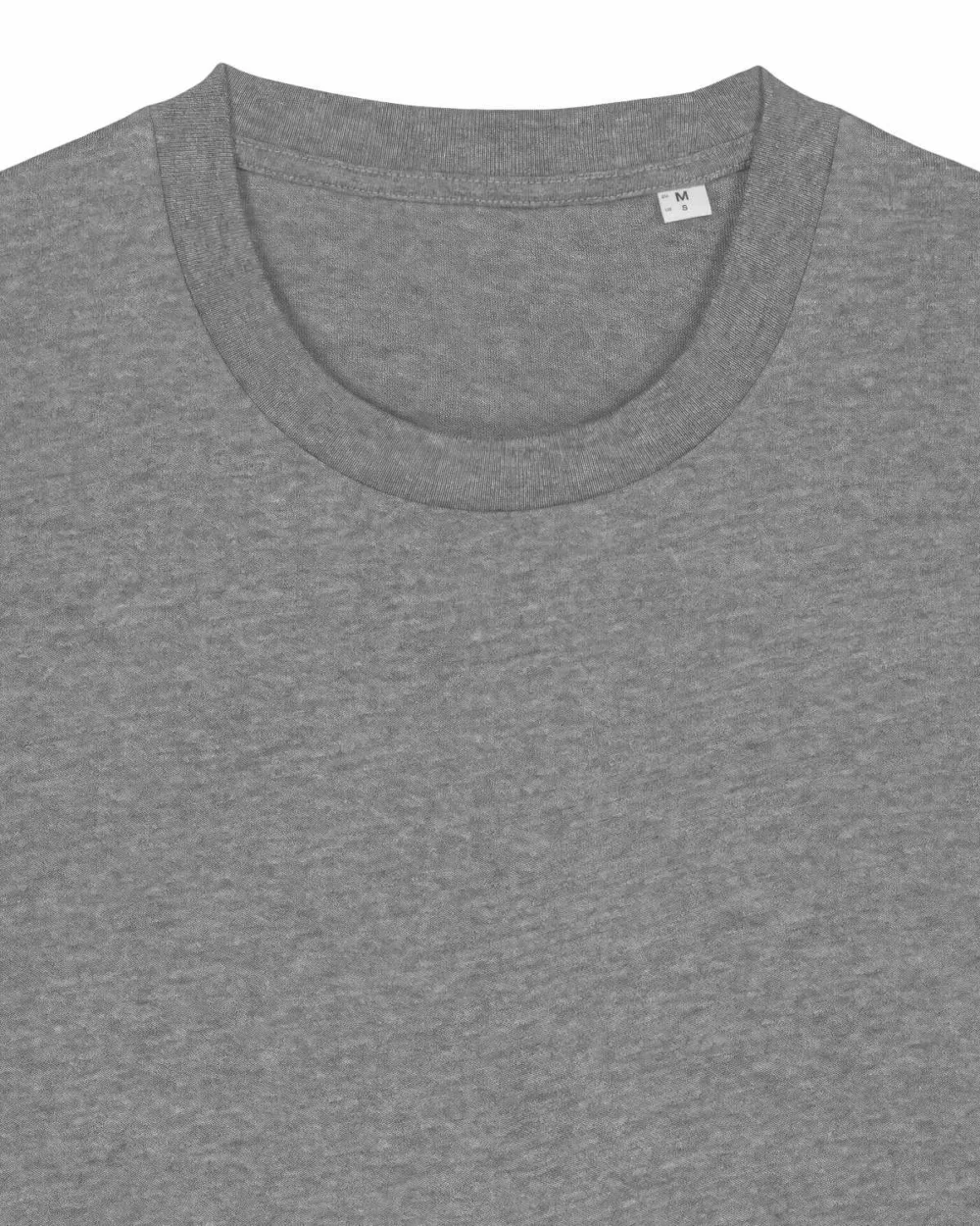 T-shirt bio unisexe Creator 2.0 coloris Mid Heather Grey, détail à plat