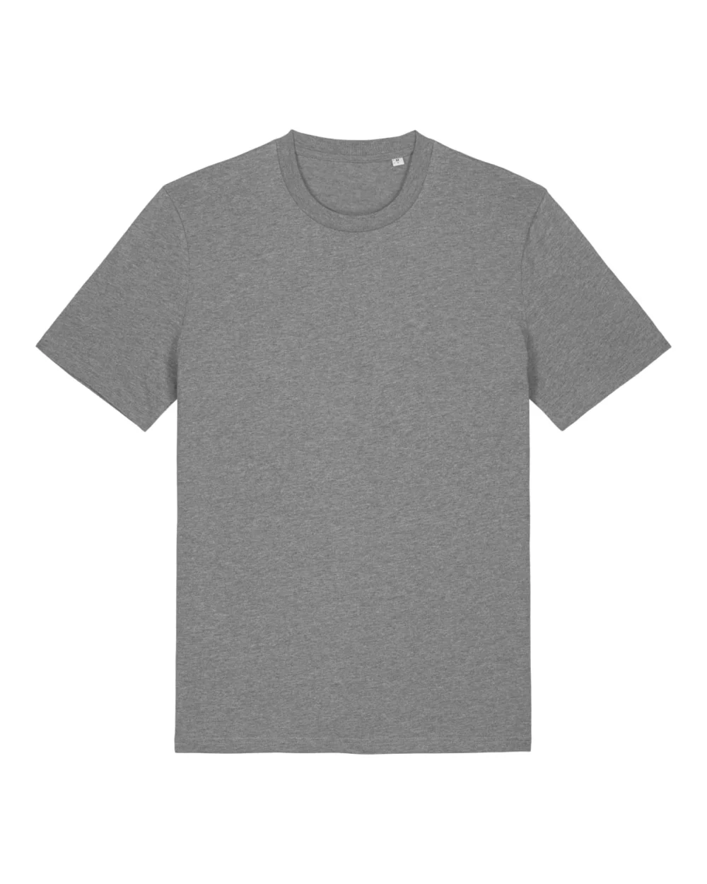 T-shirt bio unisexe Creator 2.0 coloris Mid Heather Grey, à plat, vue de face