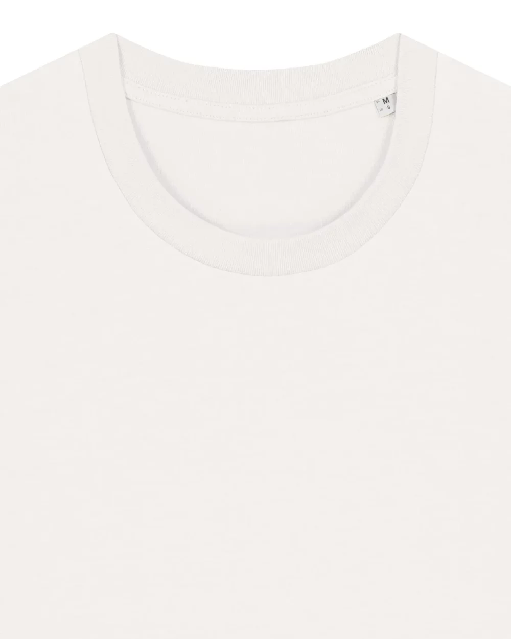 T-shirt bio unisexe Creator 2.0 coloris Off White, détail à plat
