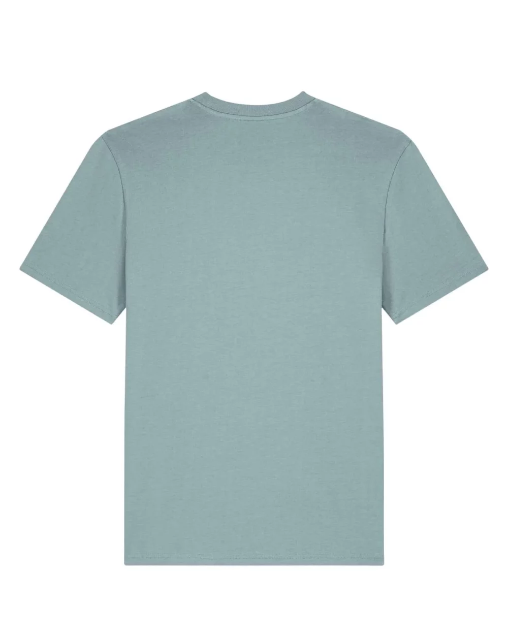 T-shirt bio unisexe Creator 2.0 coloris Pebble Blue, à plat, vue de dos