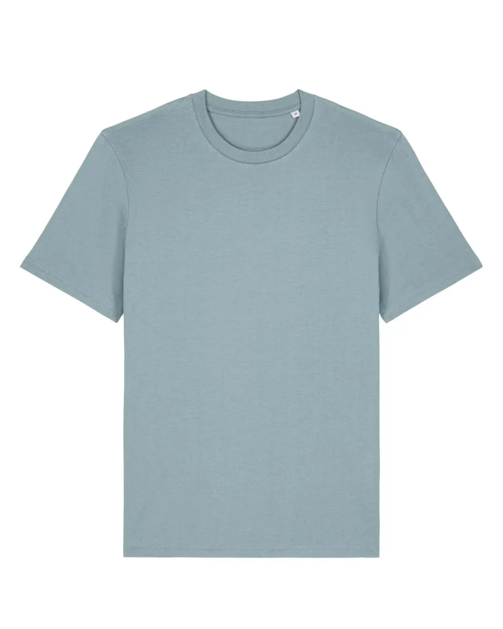 T-shirt bio unisexe Creator 2.0 coloris Pebble Blue, à plat, vue de face