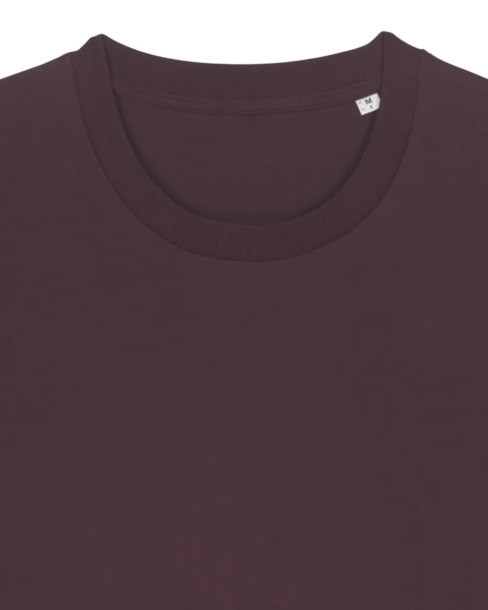 T-shirt bio unisexe Creator 2.0 coloris Red Brown, détail à plat