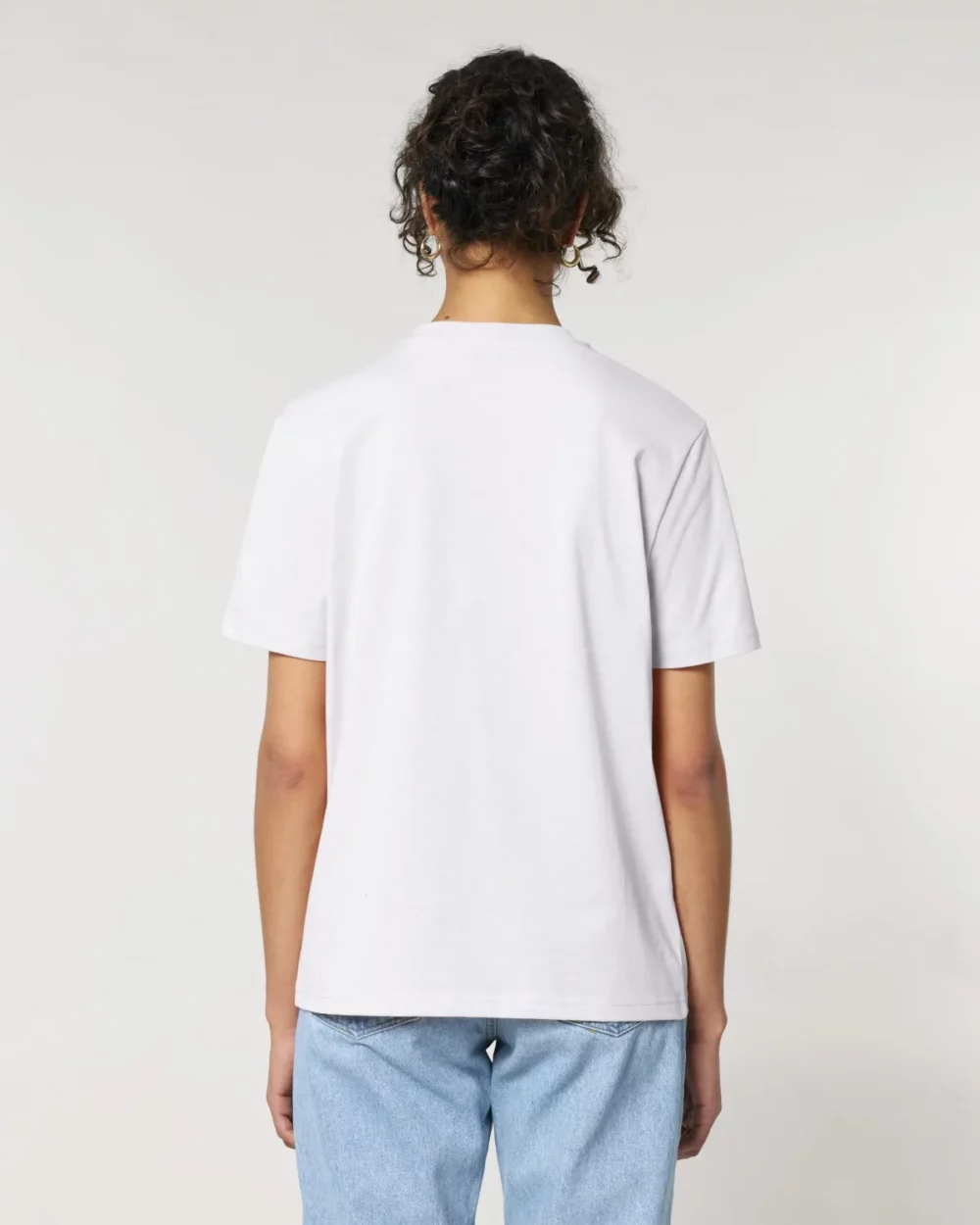 T-shirt bio unisexe Creator 2.0 coloris White, porté, vue de dos