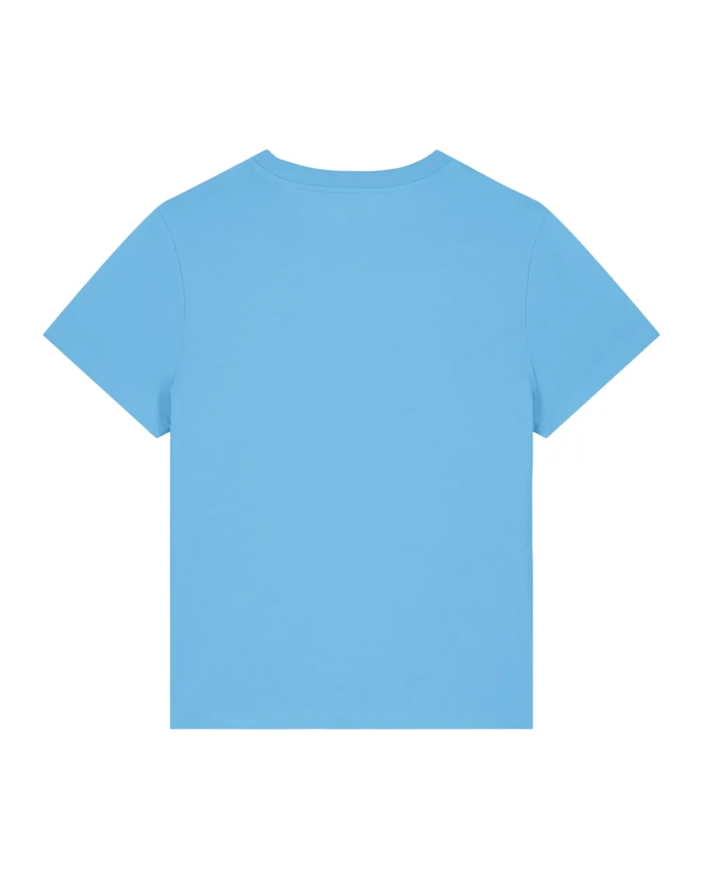 T-shirt bio femme Stella Muser coloris Aqua Blue, à plat, vue de dos