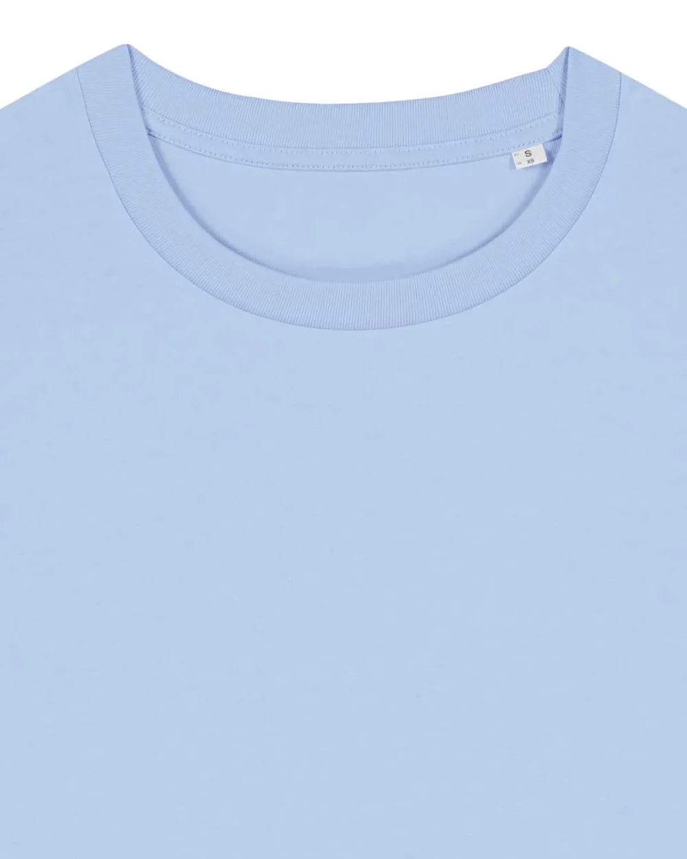 T-shirt bio femme Stella Muser coloris Blue soul, détail à plat