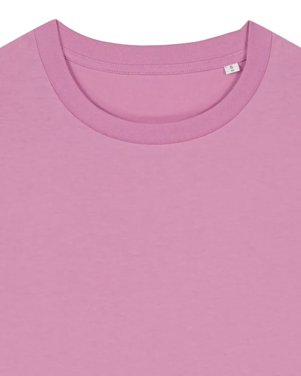 T-shirt bio femme Stella Muser coloris Bubble Pink, détail porté