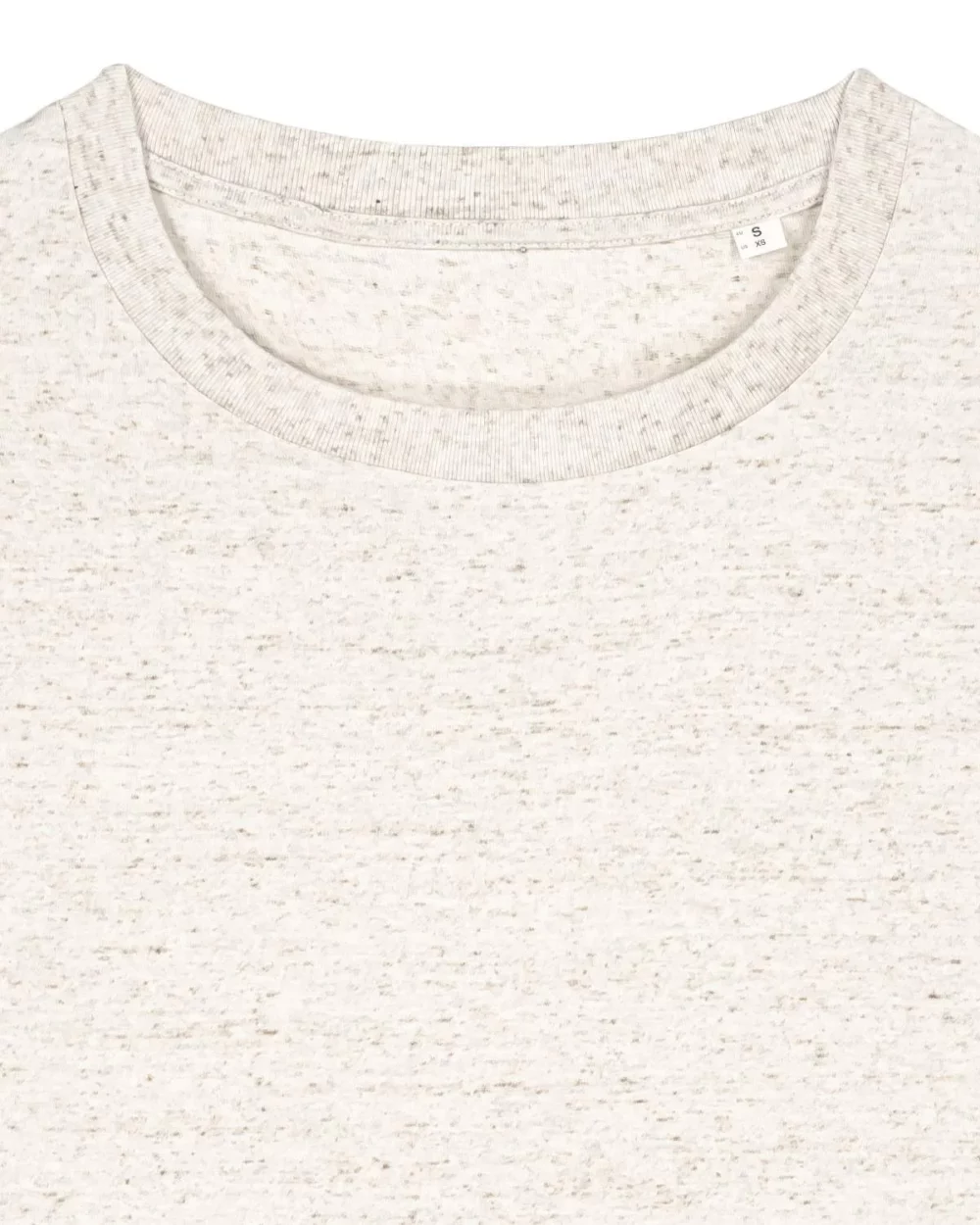 T-shirt bio femme Stella Muser coloris Eco-Heather, détail à plat
