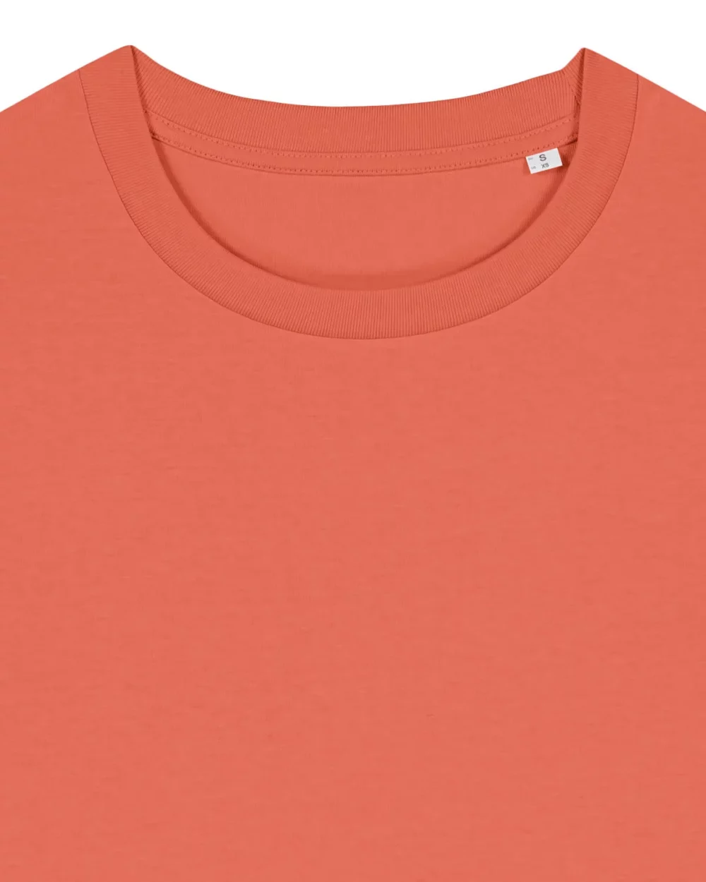 T-shirt bio femme Stella Muser coloris Fiesta, détail à plat
