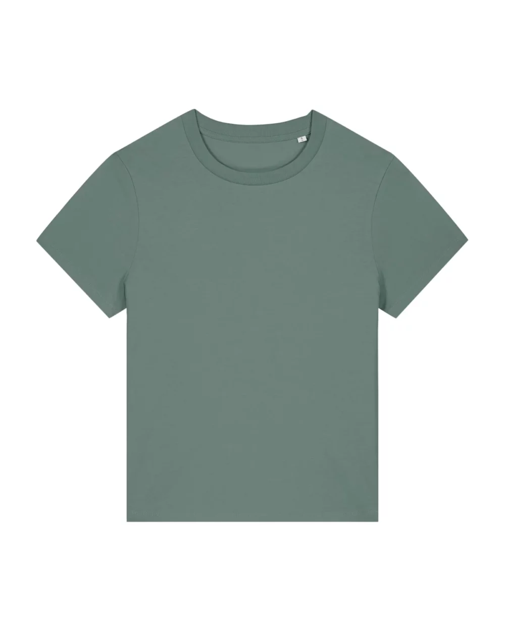 T-shirt bio femme Stella Muser coloris Green Bay, à plat, vue de face