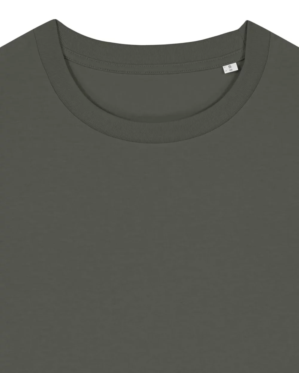 T-shirt bio femme Stella Muser coloris Khaki, détail à plat