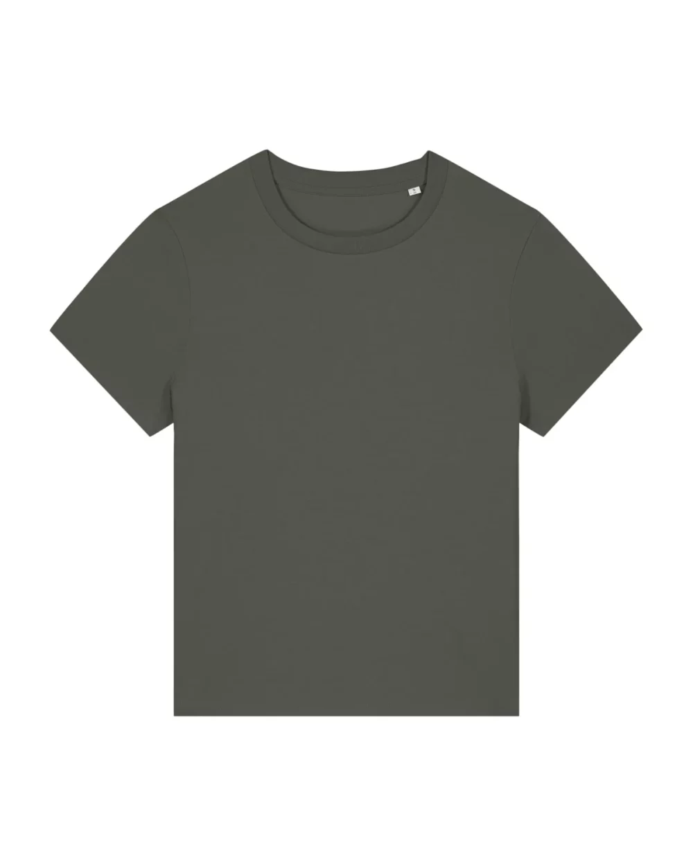 T-shirt bio femme Stella Muser coloris Khaki, à plat, vue de face