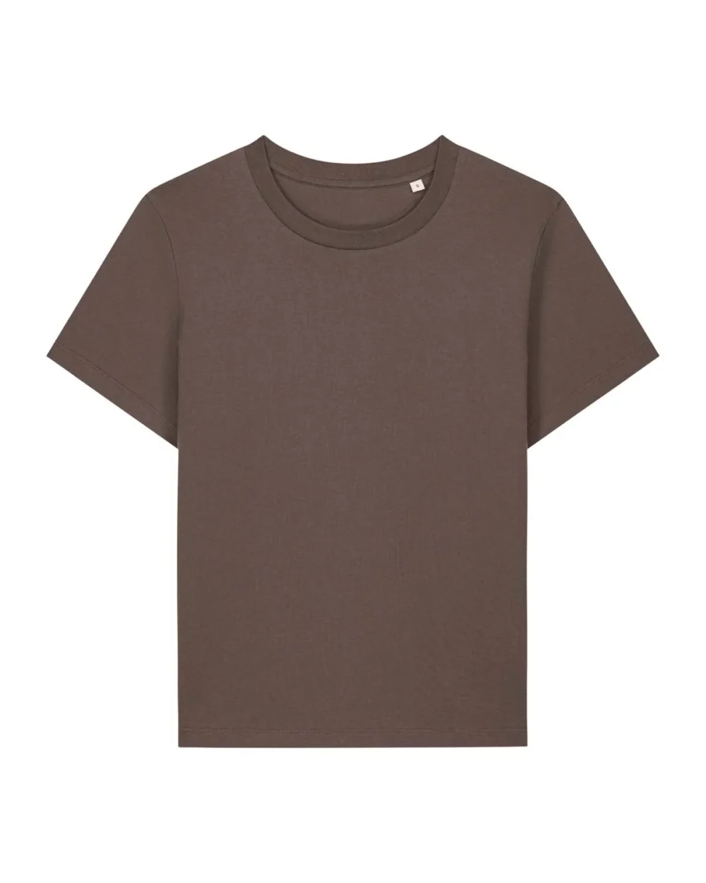 T-shirt bio femme Stella Muser coloris Mocha, à plat, vue de face