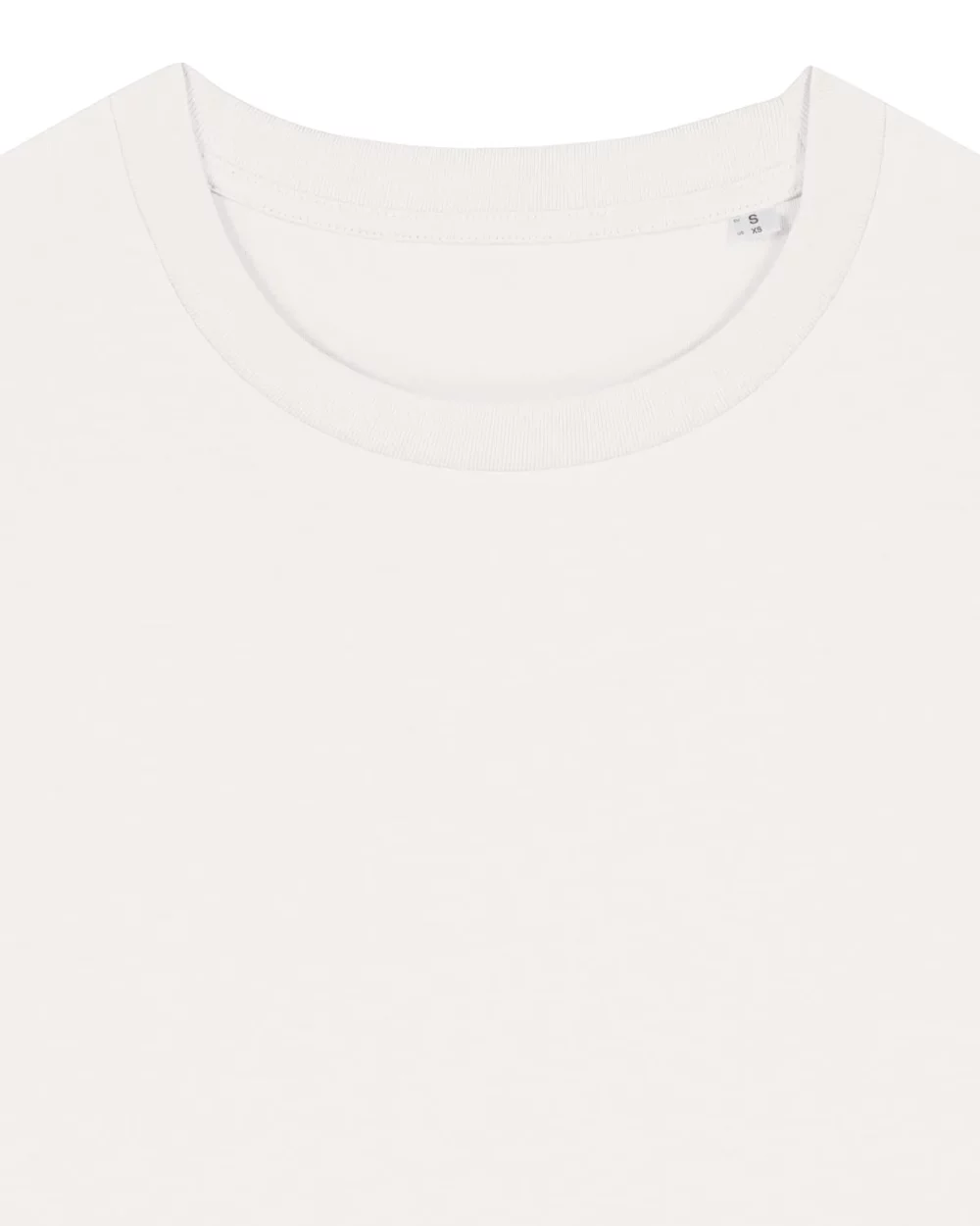 T-shirt bio femme Stella Muser coloris Off White, détail à plat
