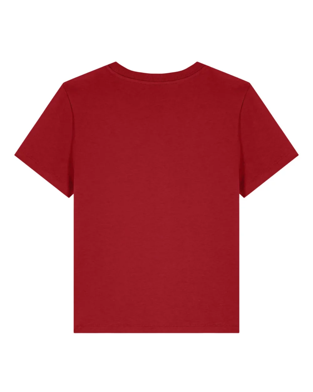 T-shirt bio femme Stella Muser coloris Passionate Red, à plat, vue de dos