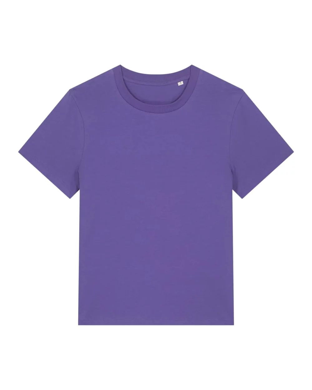 T-shirt bio femme Stella Muser coloris Purple Love, à plat, vue de face