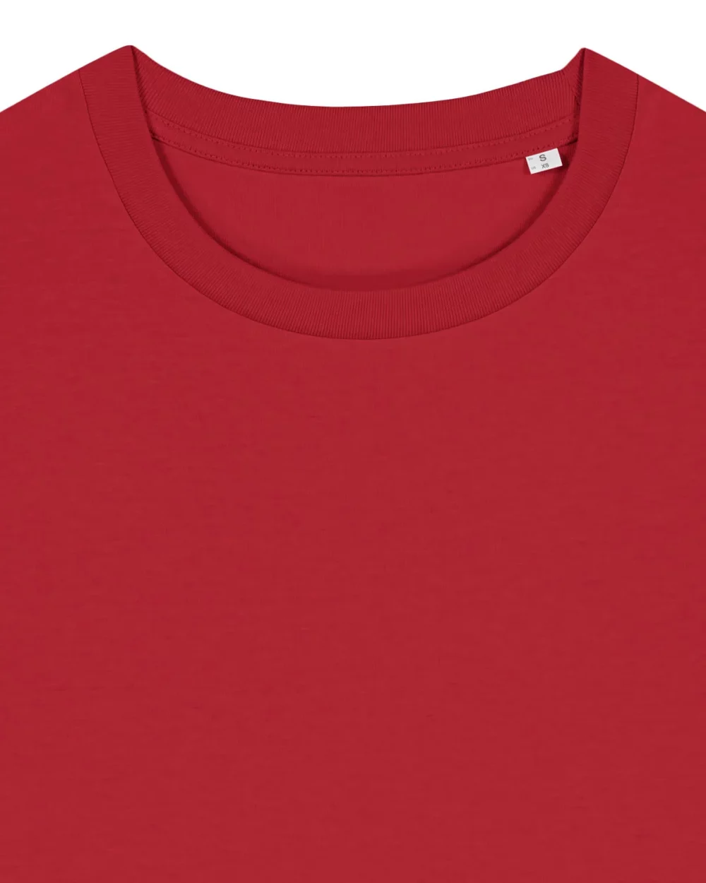 T-shirt bio femme Stella Muser coloris Red, détail à plat