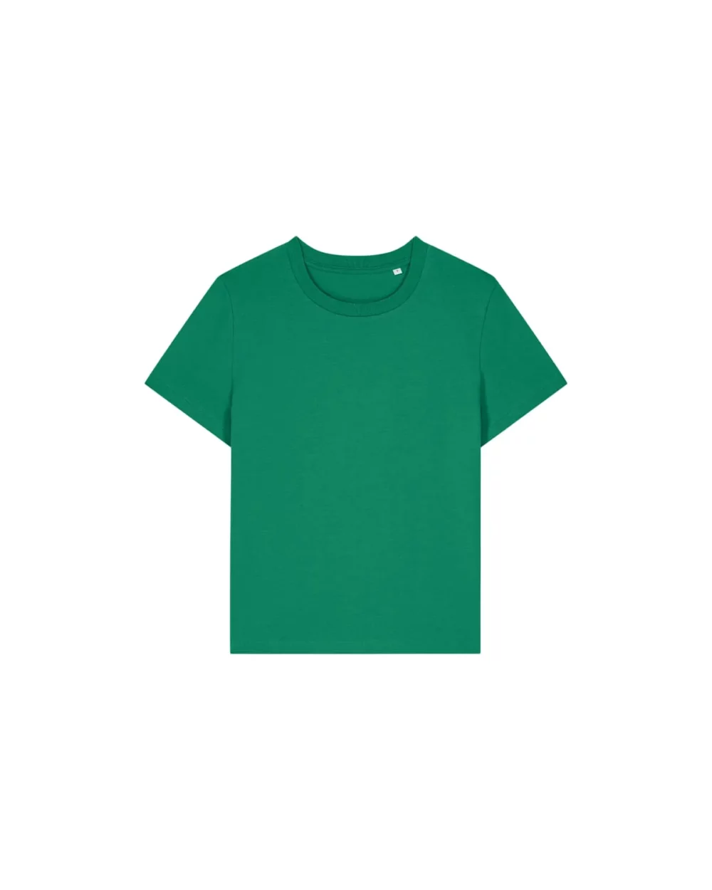 T-shirt bio femme Stella Muser coloris Verdant Green, à plat, vue de face