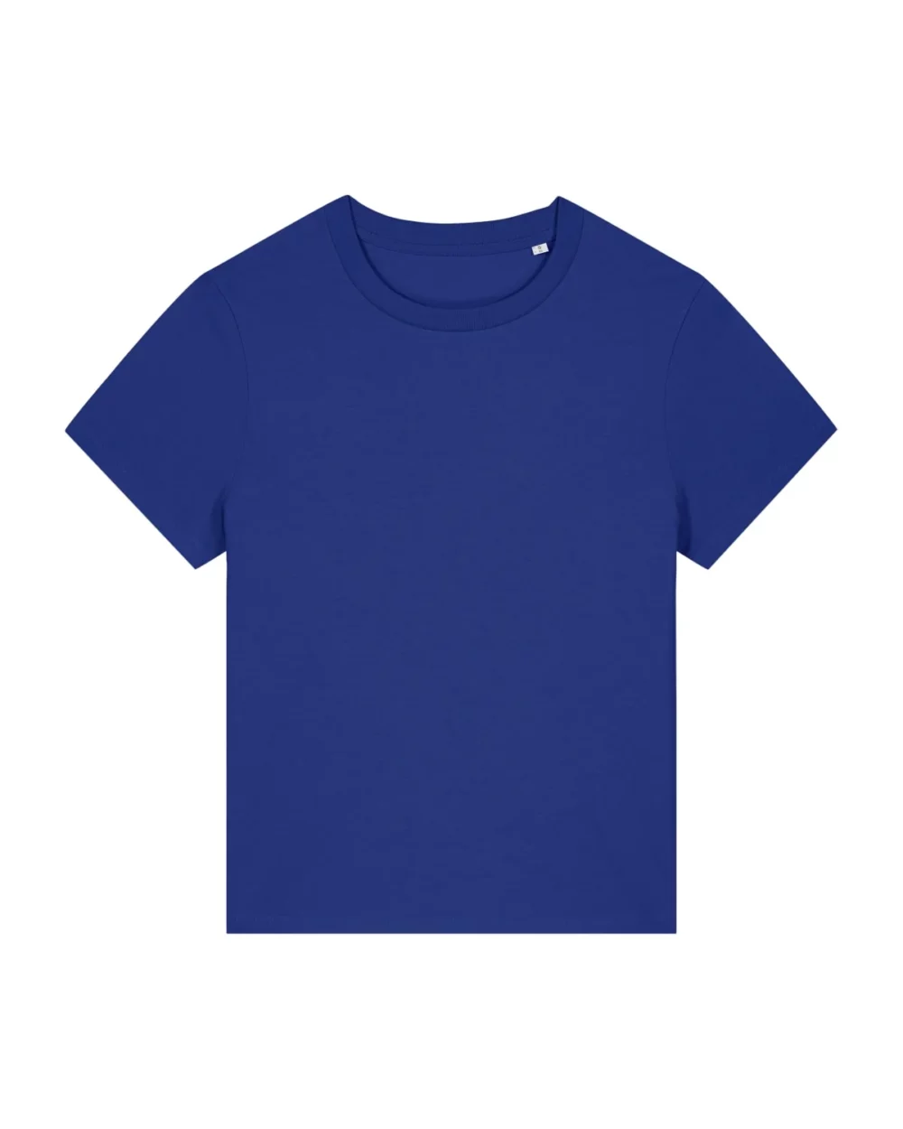 T-shirt bio femme Stella Muser coloris Worker Blue, à plat, vue de face